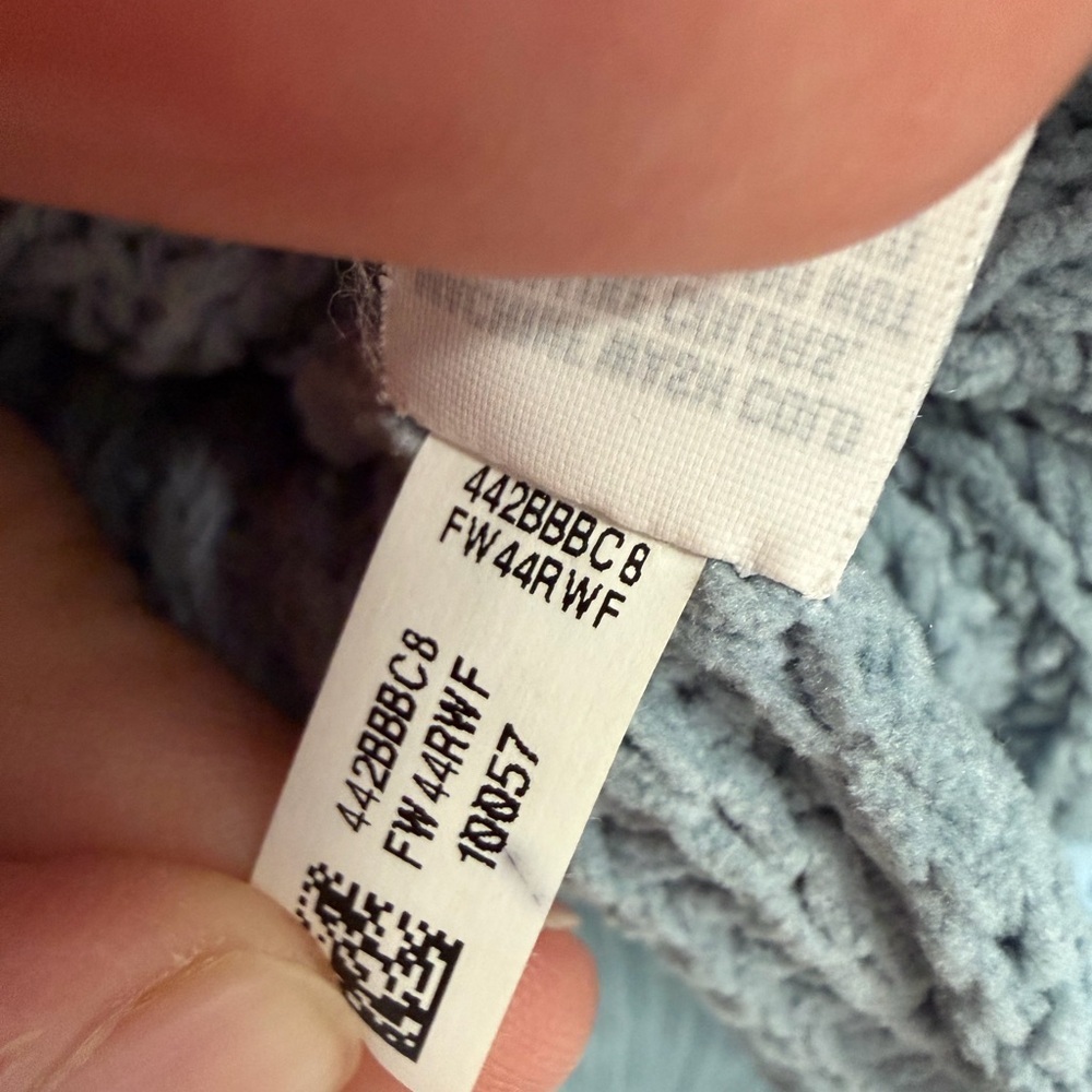 Aerie Oversized Blue Knit Sweater Slouchy Cozy Medium - Picture 9 of 12